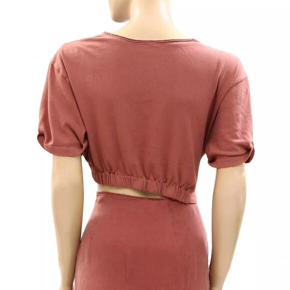 Free People Rae Maxi Dress Redwood Effortless Cutout Beach Resort S NEW 283450 - Picture 3 of 4